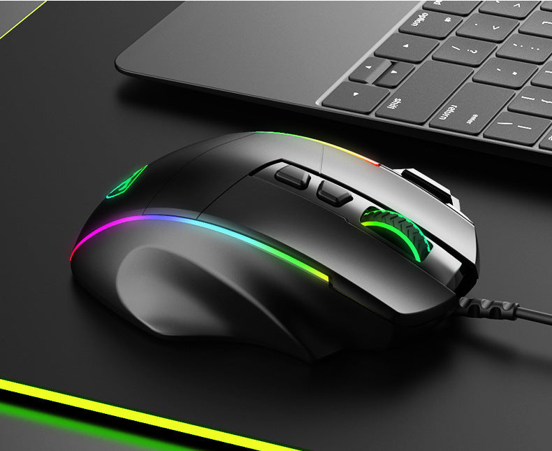 Unleash Your Gaming Potential with the Wired Gaming Custom Programming Mechanical Mouse