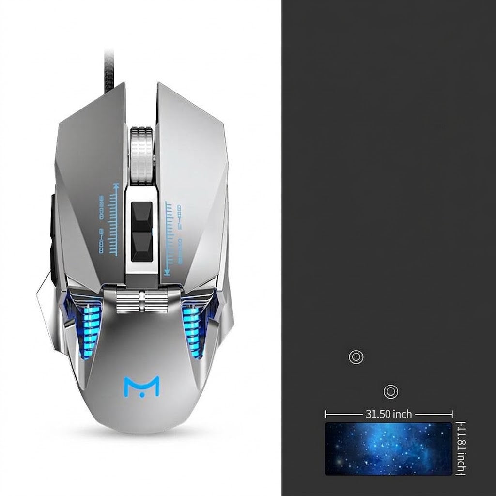 Wired Mechanical Gaming Mouse With Water Cooling Design